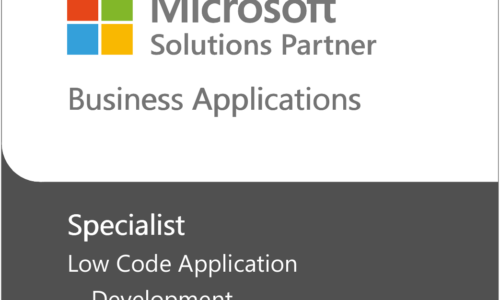 Logo Microsoft Solutions Partner - Business Applications - Low Code Application Development